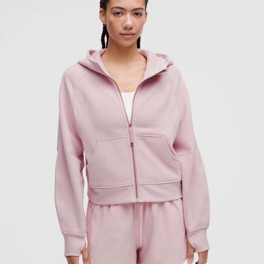 NWT Lululemon Oversized Scuba Full-Zip Hoodie Pink Haze / Rose Gold M/L